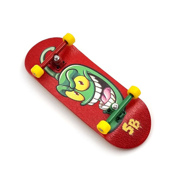 34mm x 96mm Pro Fingerboard Set-Up (Complete) | Real Wood Deck (5-Layers) | Pro Trucks with Lock-Nuts | Polyurethane Pro Wheels | Real Ball Bearings | Green Chilly  SPITBOARDS